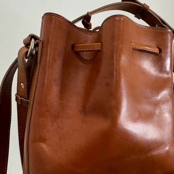 SEZANE FARROW Bucket Leather bag - Picture 9 of 11